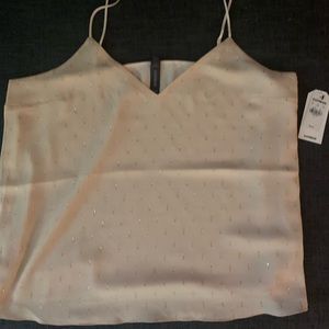 Metallic Clip Dot V-Neck Cami